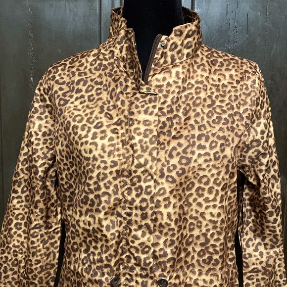 Capelli of New York Leopard Pattern Raincoat - Size Small - Picture 4 of 11